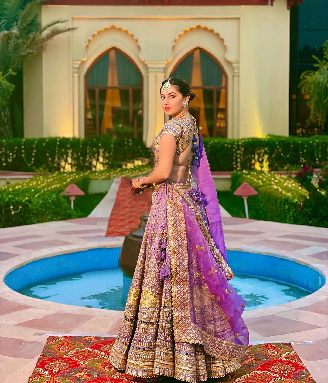 Shivaleeka Oberoi in Marigold Padmini Lehenga Set