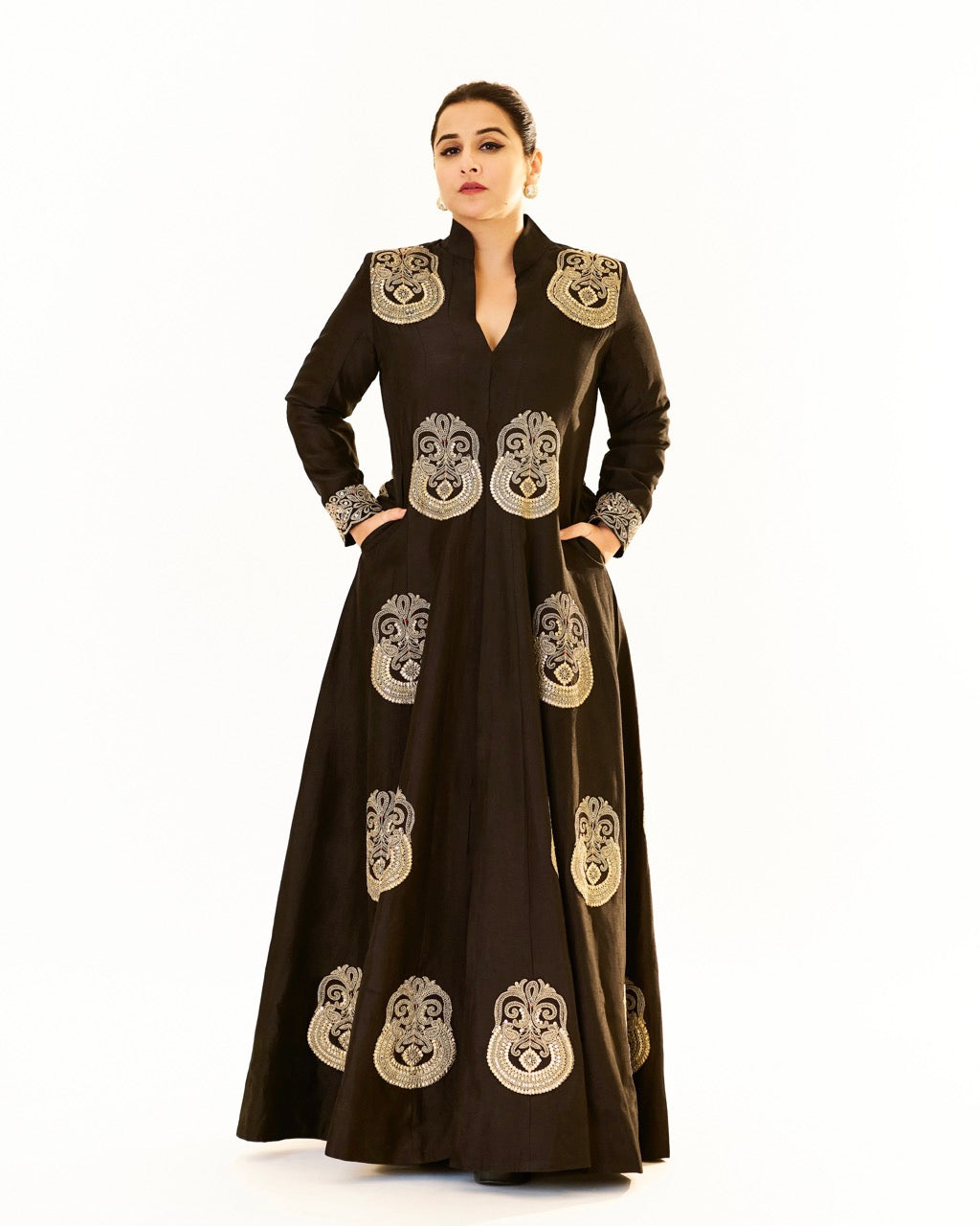 Black Embroidered Golconda Aadhya Jacket Set