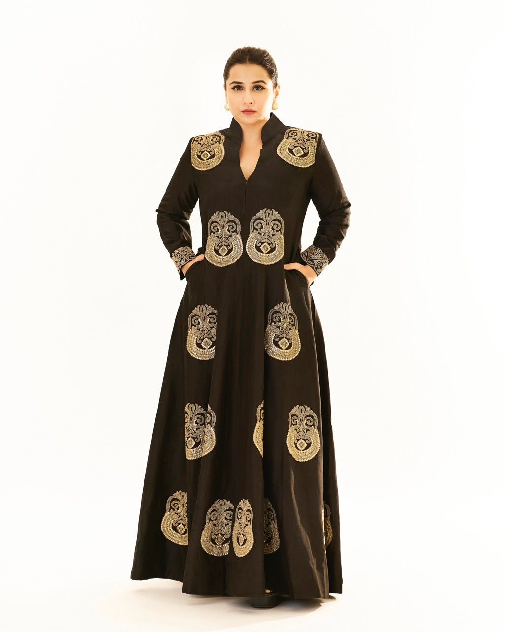 Black Embroidered Golconda Aadhya Jacket Set