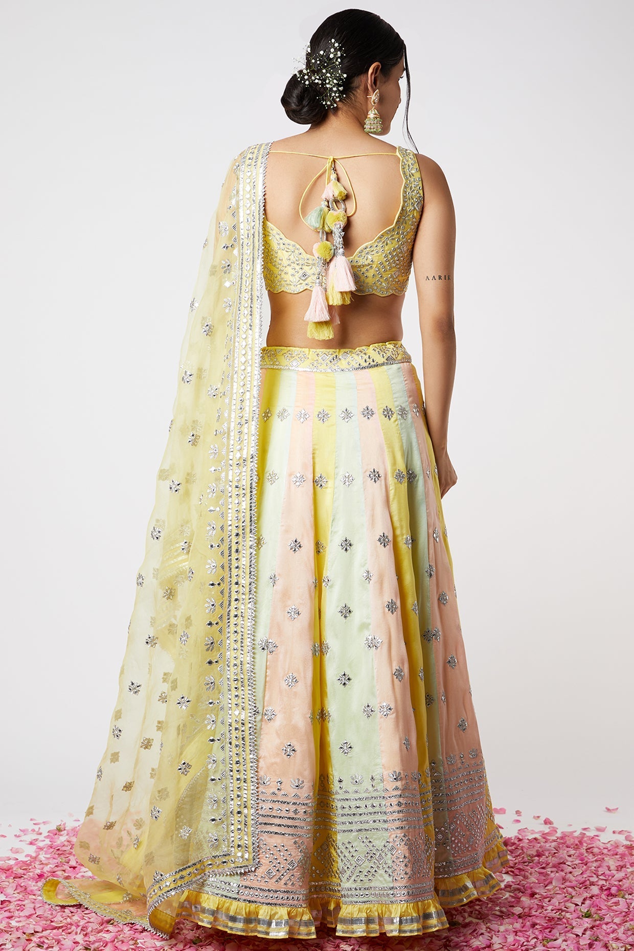 Chand Multi-Color Ankle Length Lehenga Set | Gopi Vaid