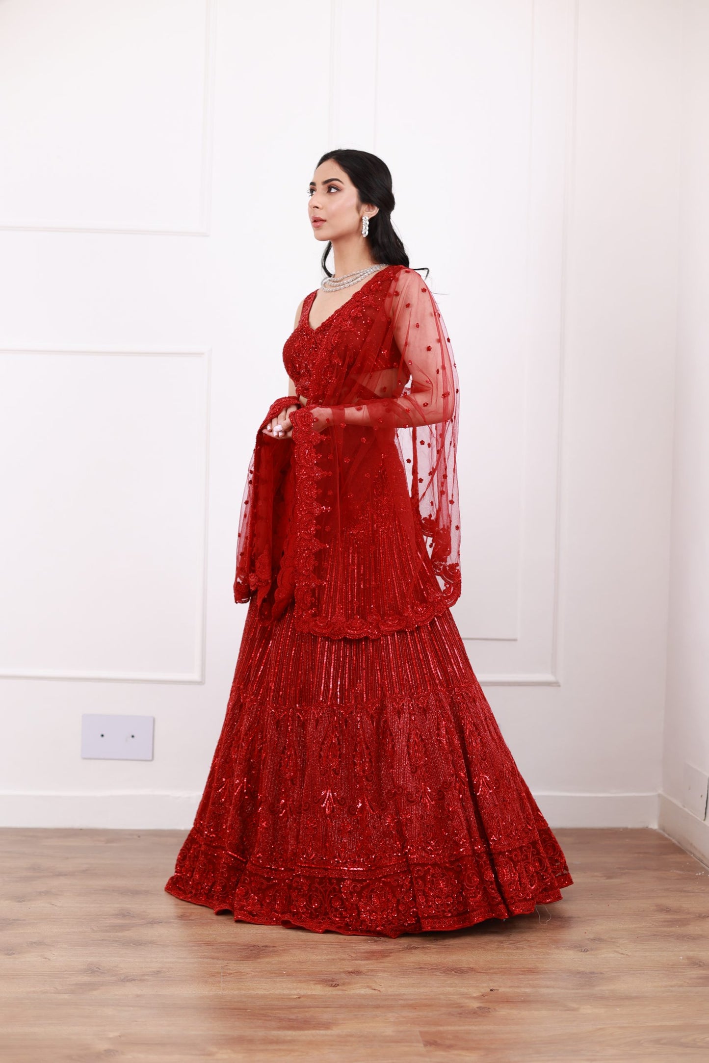 Red  Lehenga Set