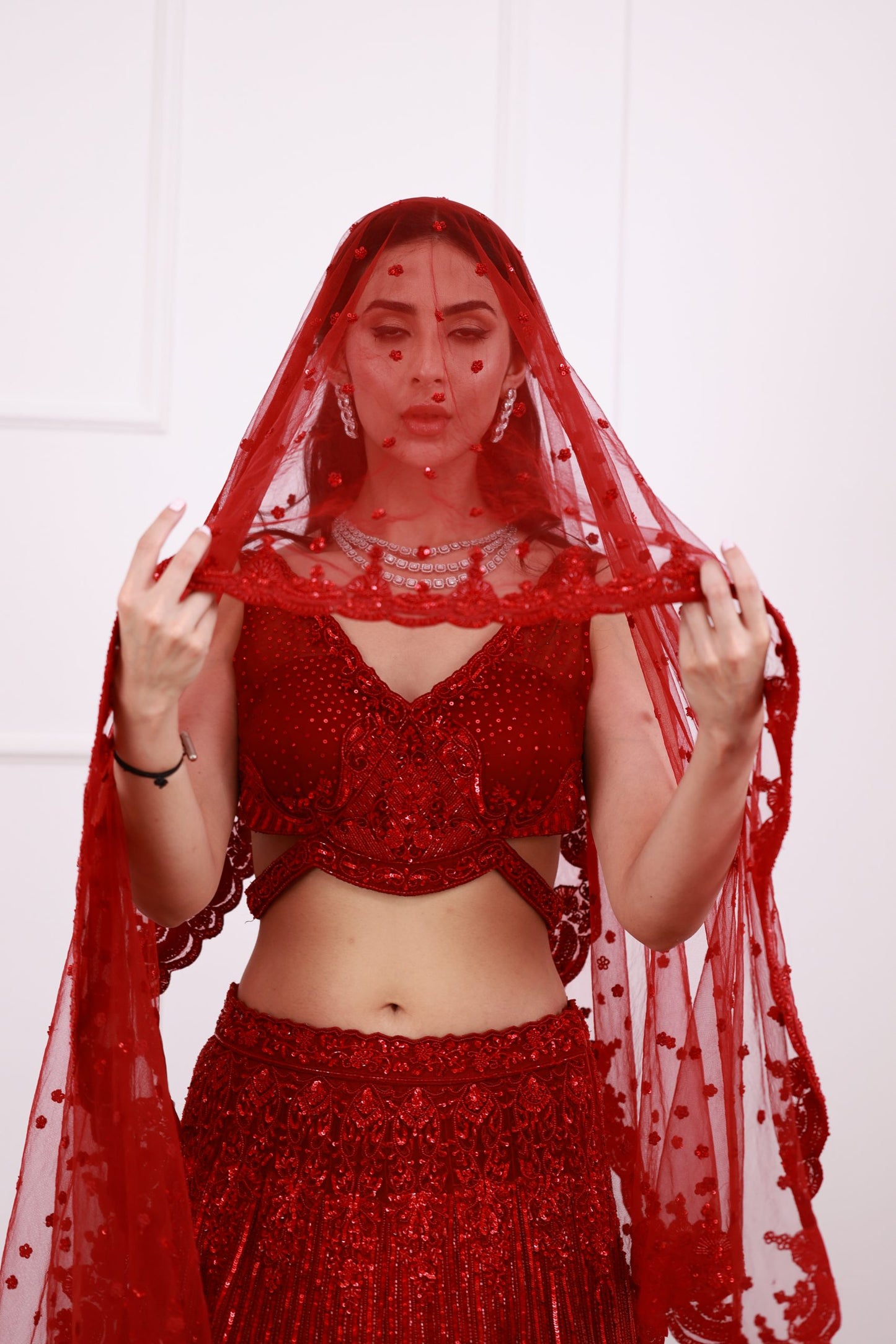 Red  Lehenga Set