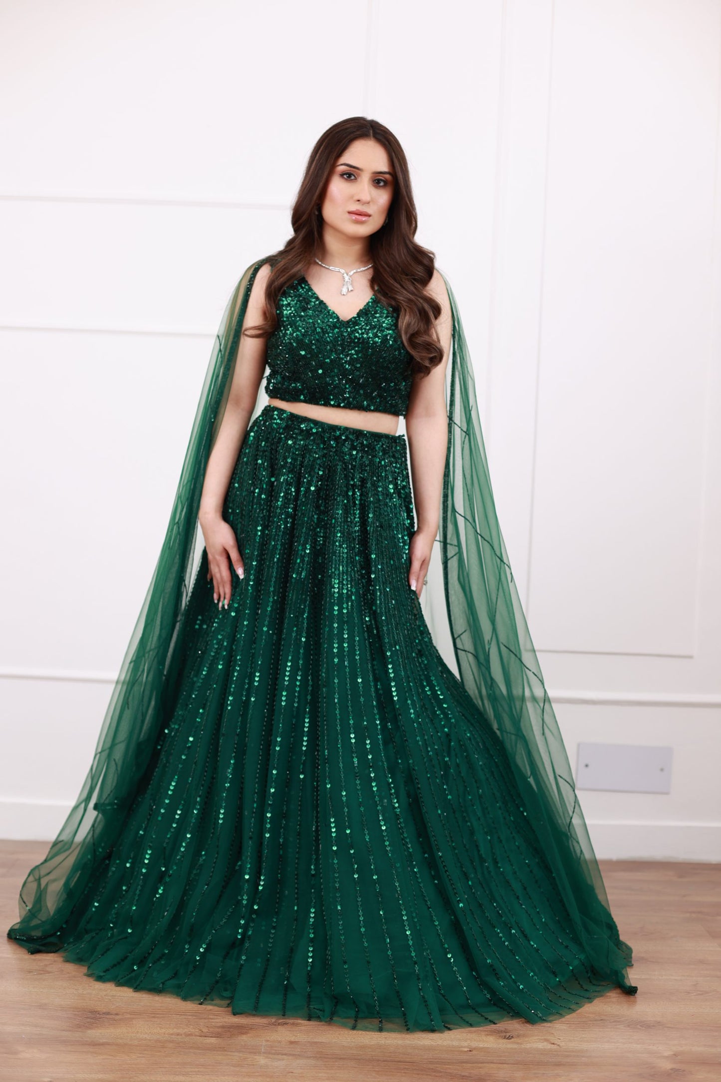 Emerld Green Sequence lehenga set