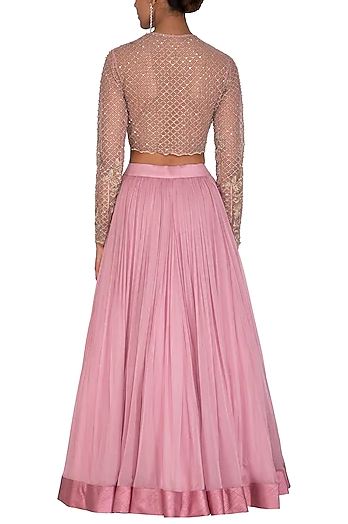 Mouve Embroidered Lehenga Set