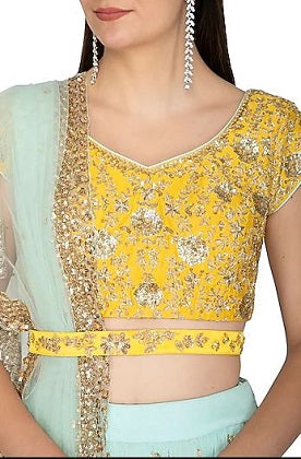 Aqua Emb. ggt Lehenga Set