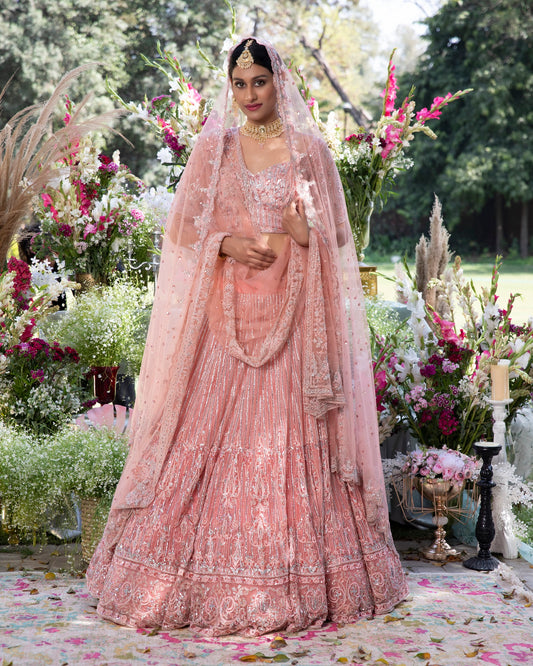 Pink Heavy Lehenga set