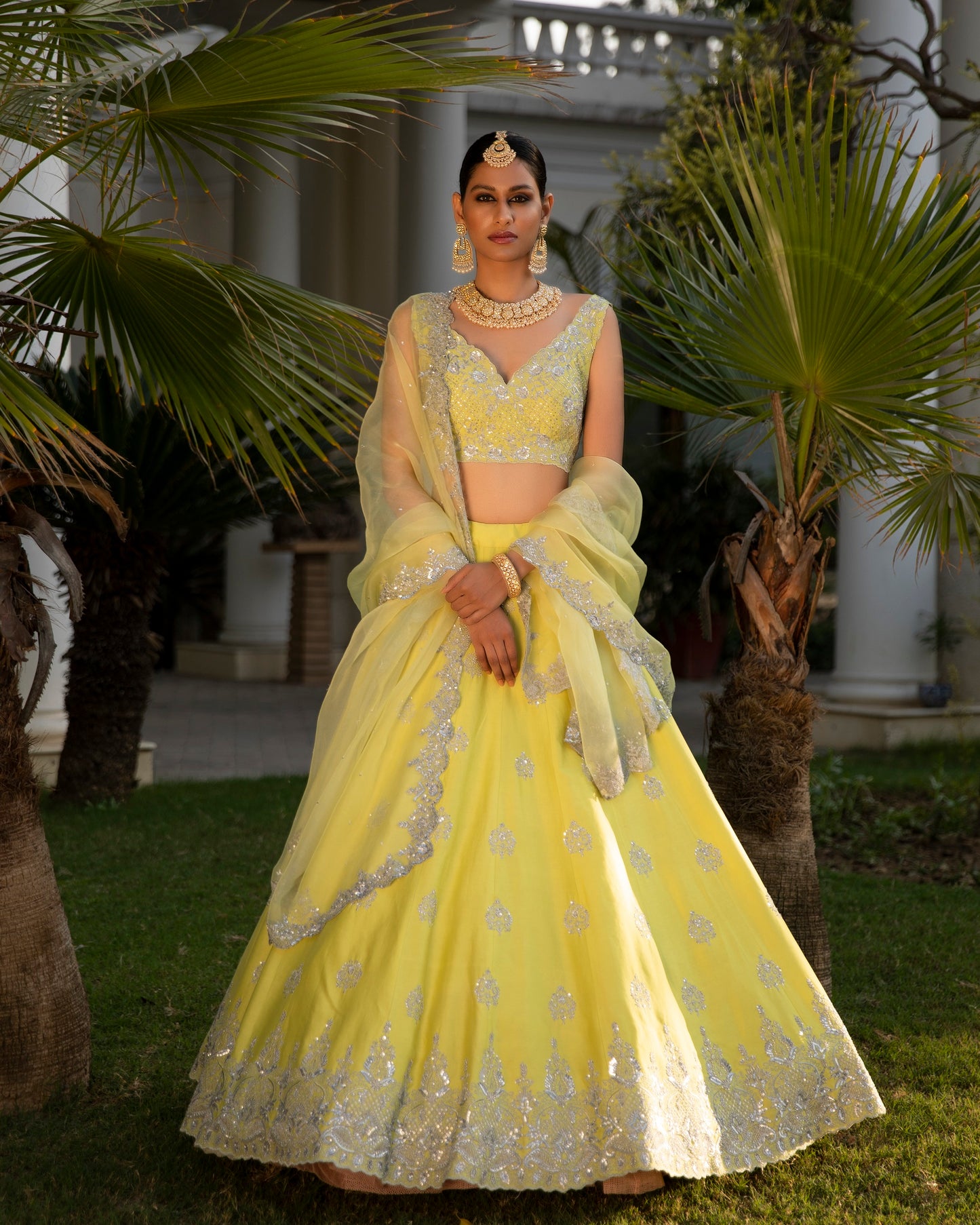 Lime Green Lehenga Set