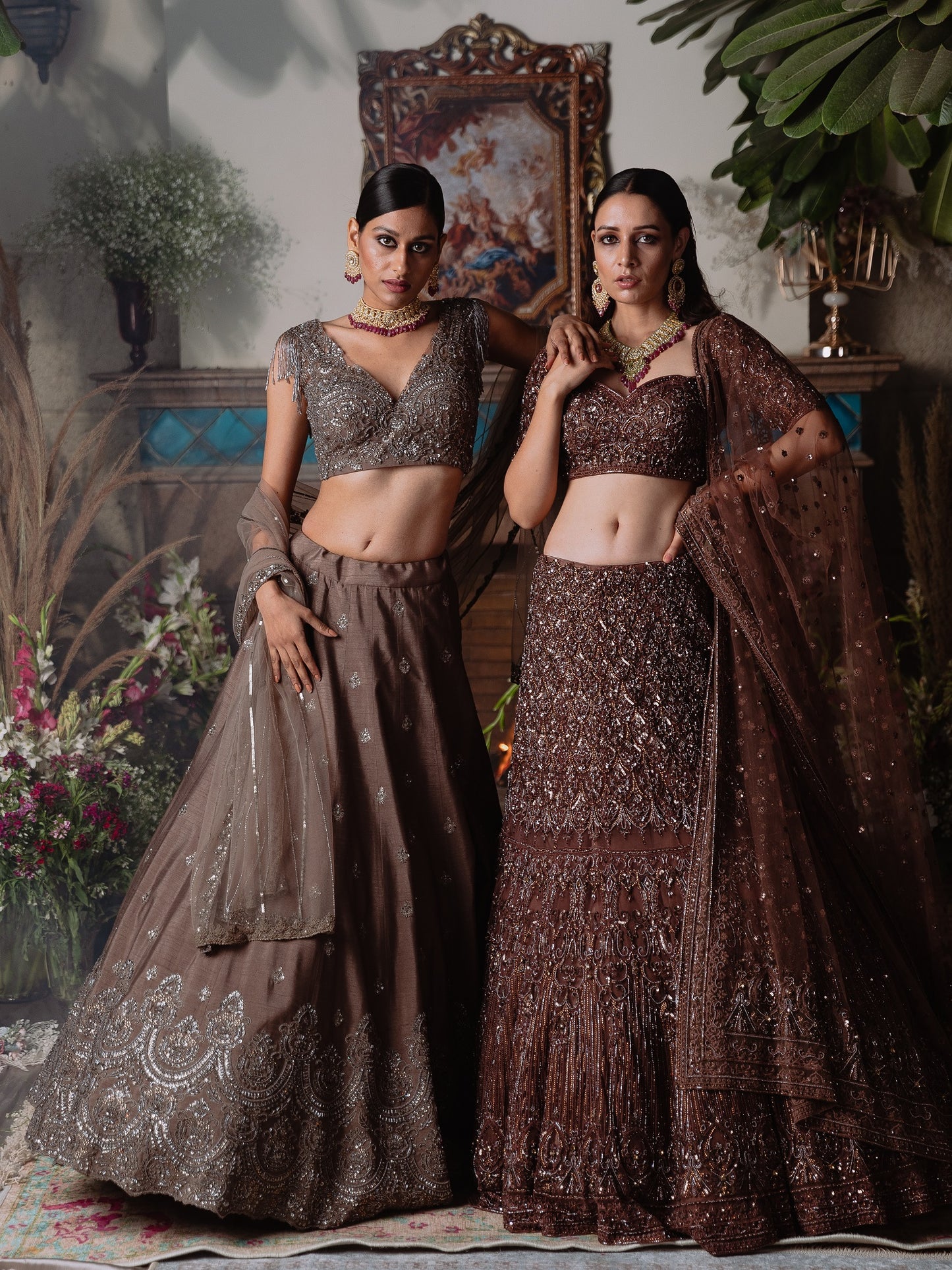 Mouse Grey Lehenga Set