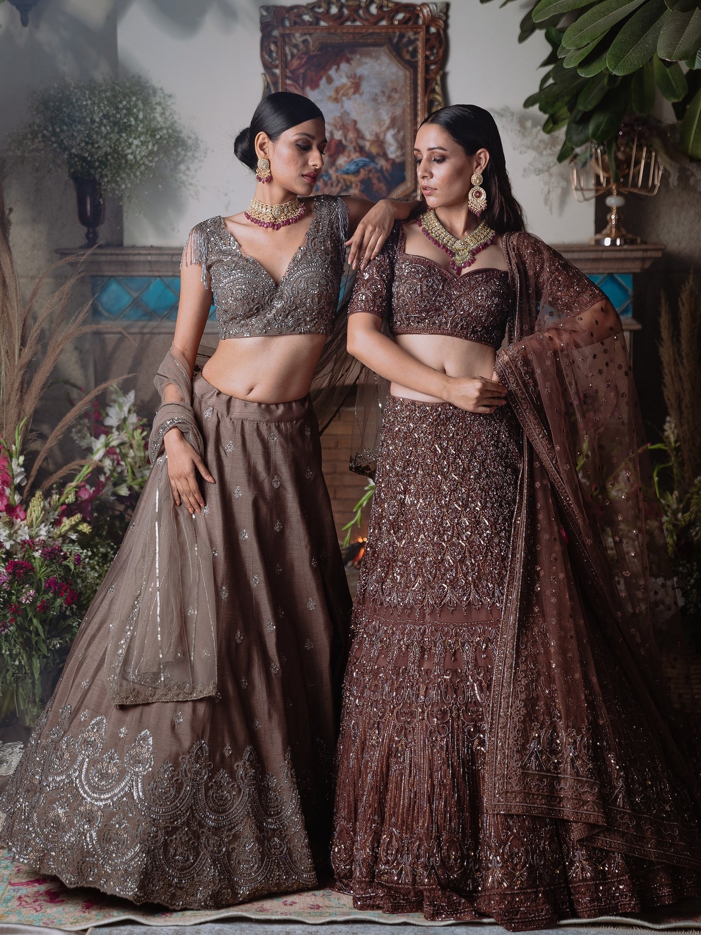 Mouse Grey Lehenga Set