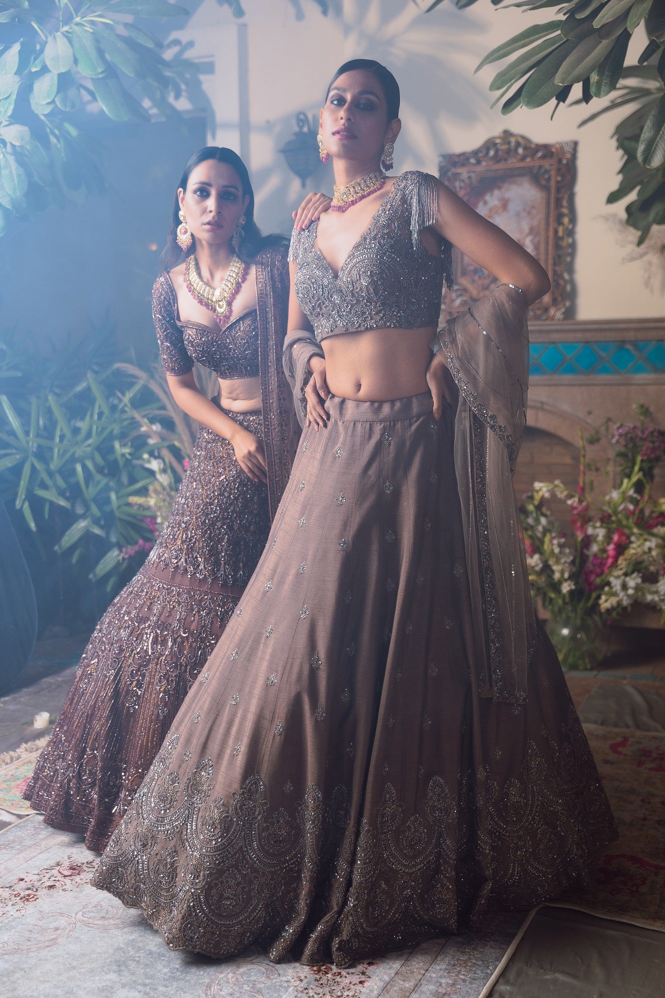 Mouse Grey Lehenga Set