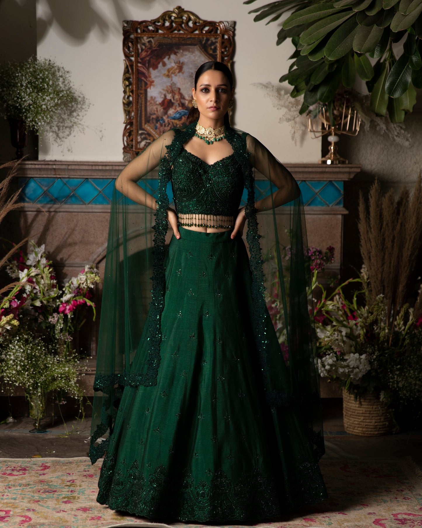 Green Lehenga Set