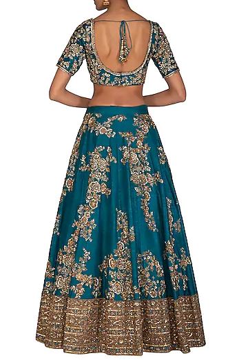 Peacock Blue Lehenga Set