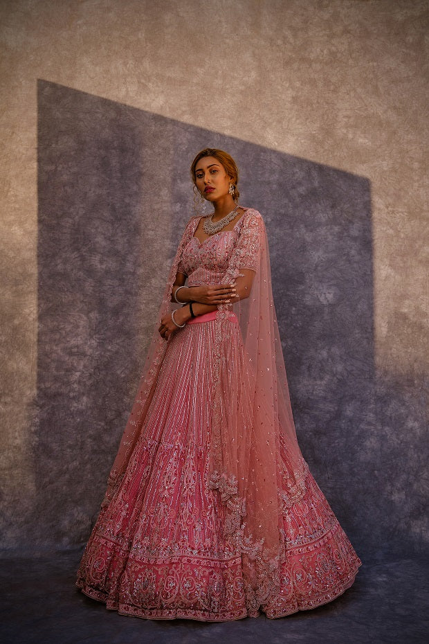 Pink Heavy Lehenga set