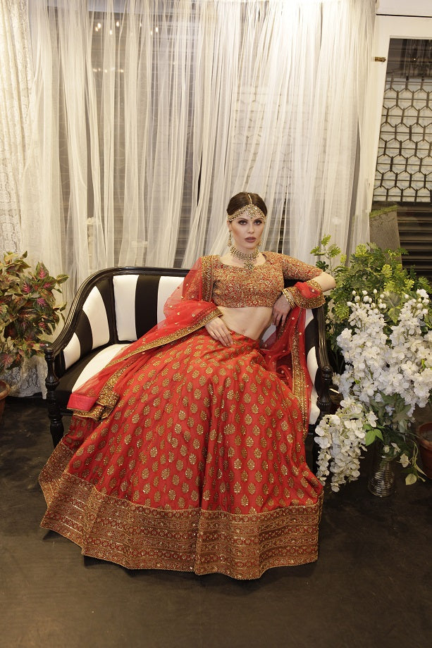 Red Bridal Lehenga Set