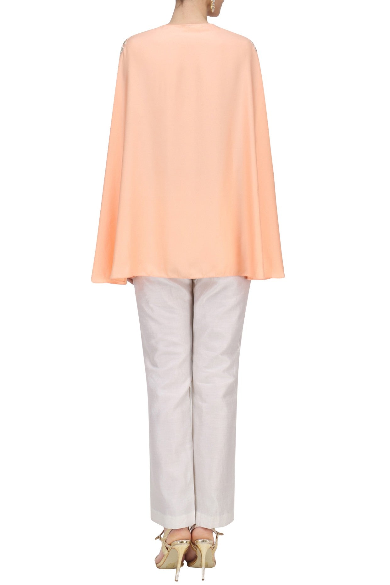 Peach drape shirt