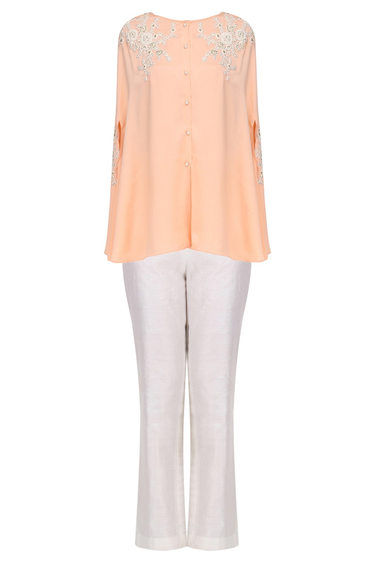 Peach drape shirt