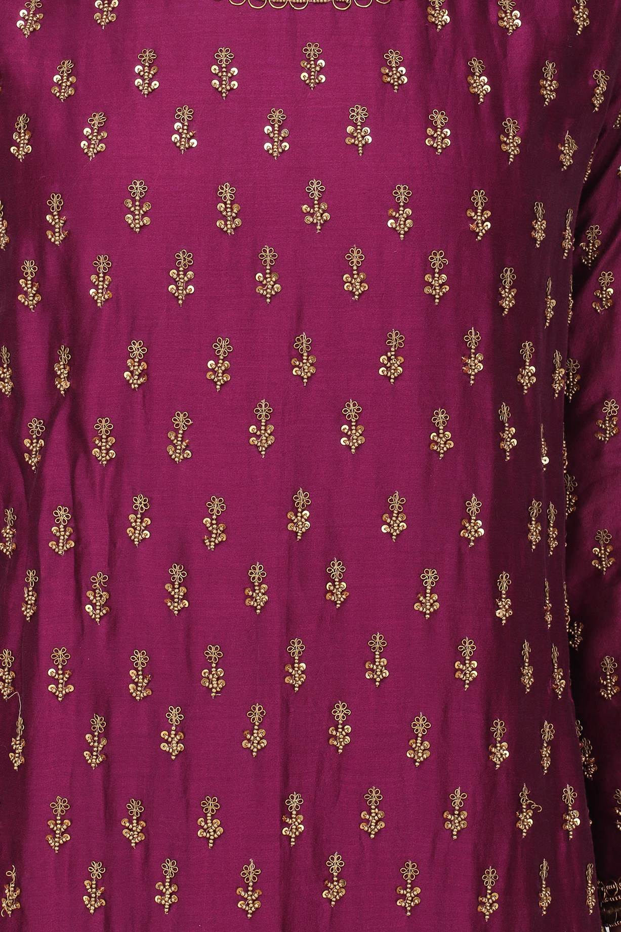 Wine Chandari Kurta Set