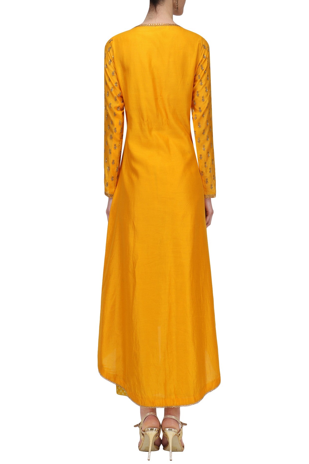 Mustard Chandari Kurta Set