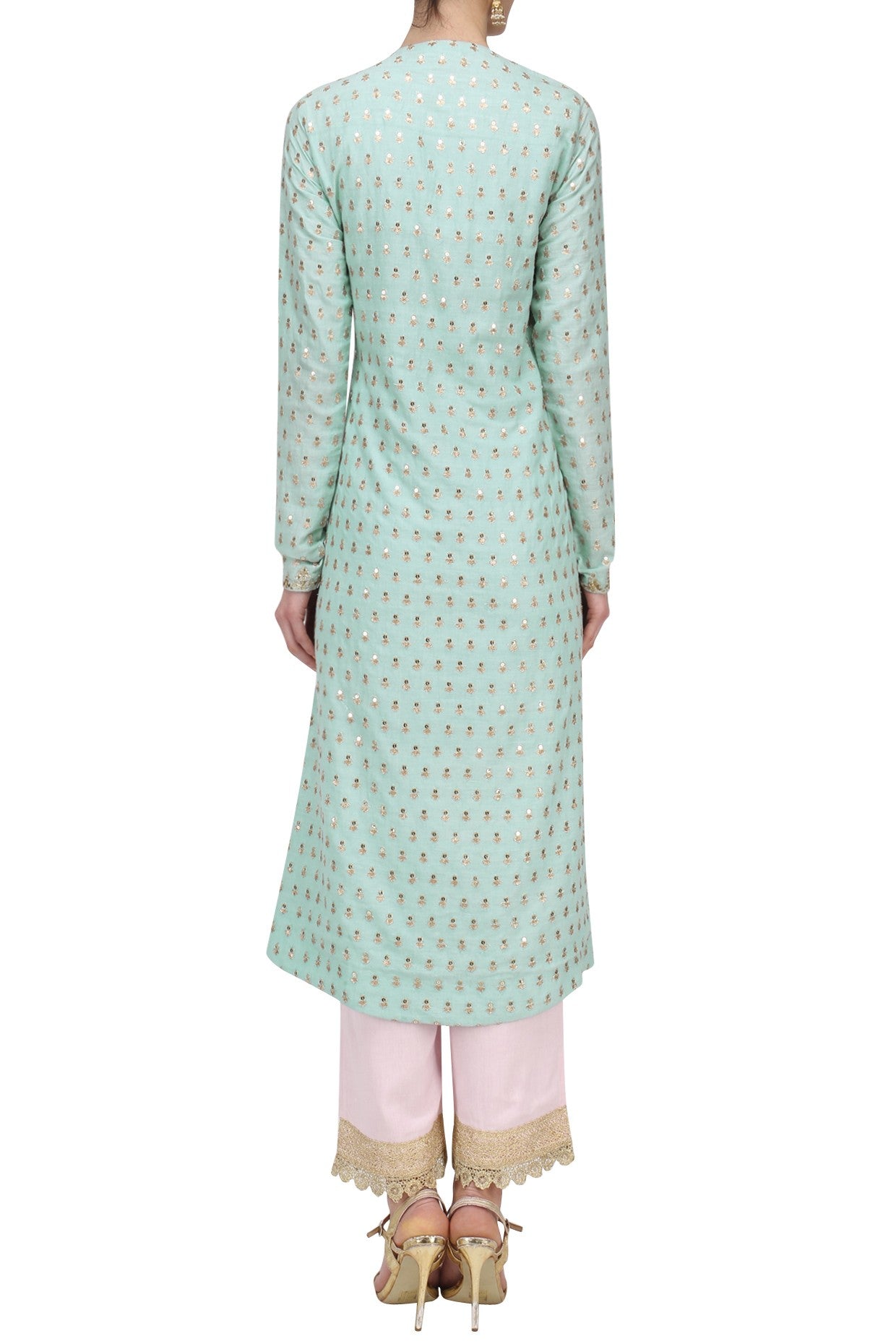 Aqua sequance cotton set