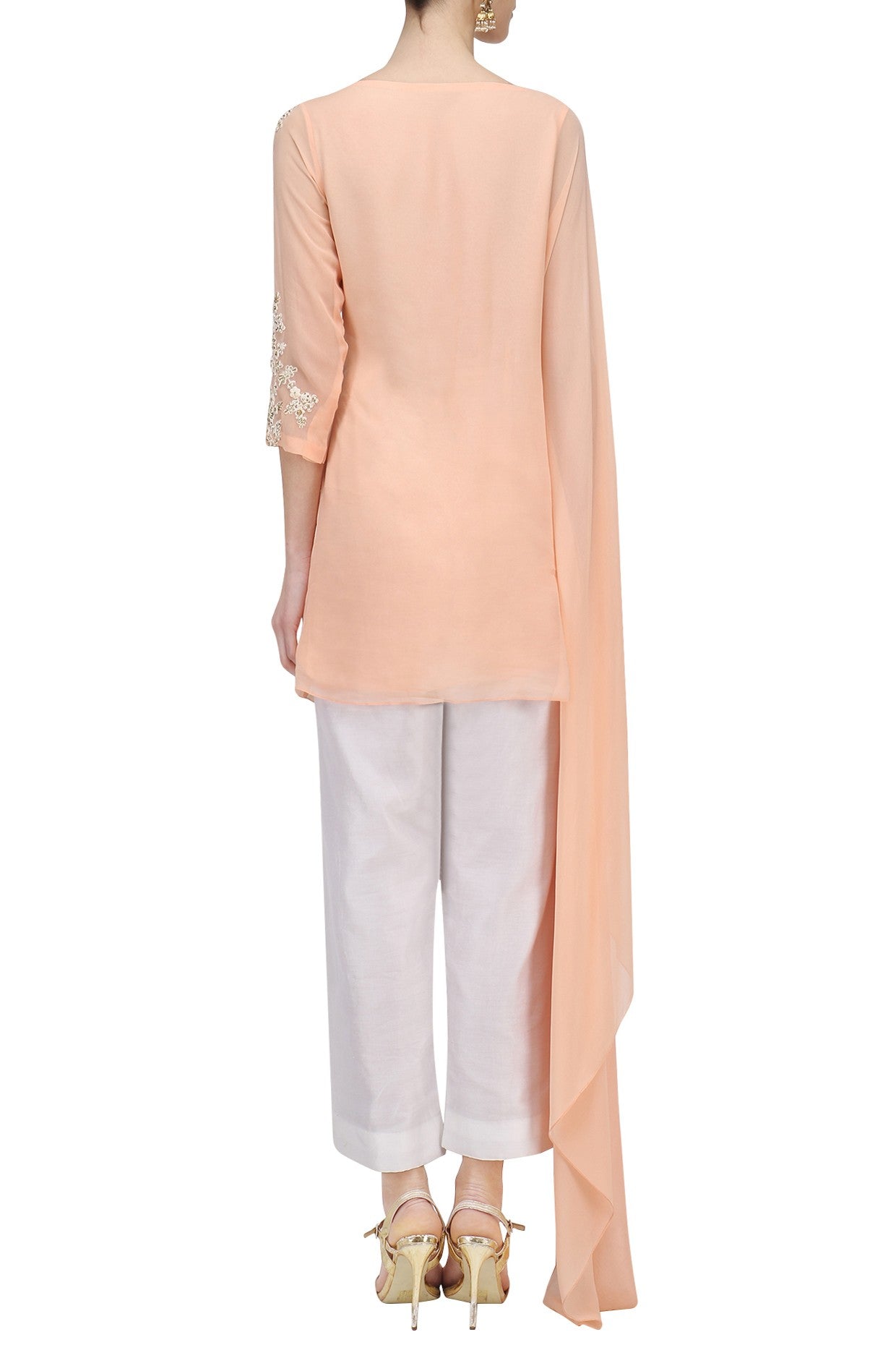 Peach Long Sleeves tunic