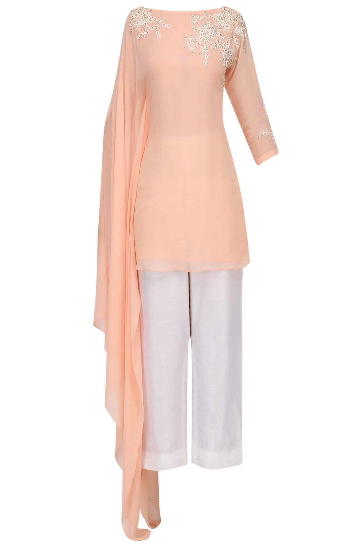 Peach Long Sleeves tunic