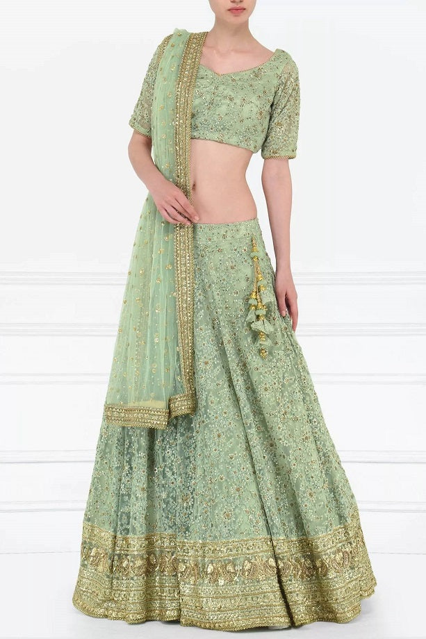 Fern Green Lehenga