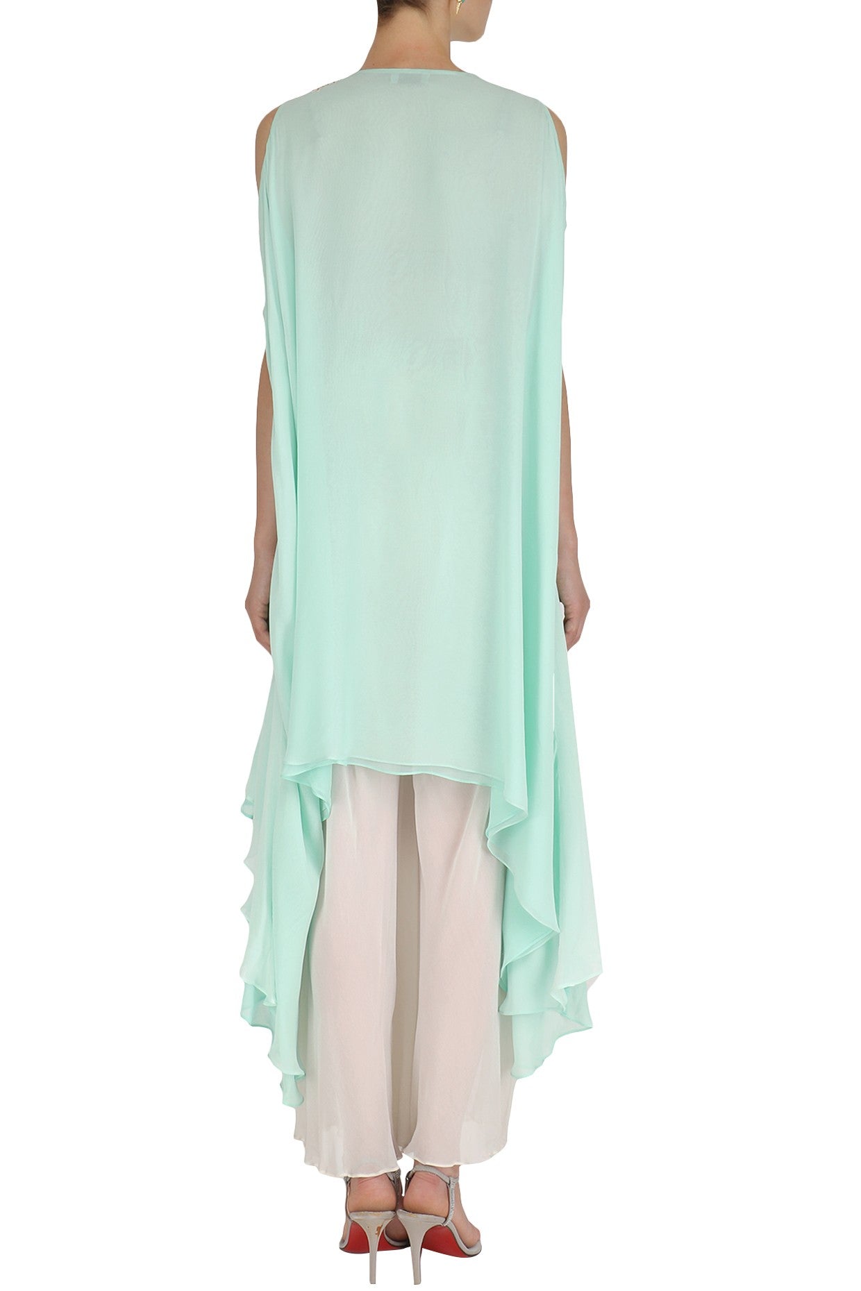 Aqua Cold Shoulder Tunic