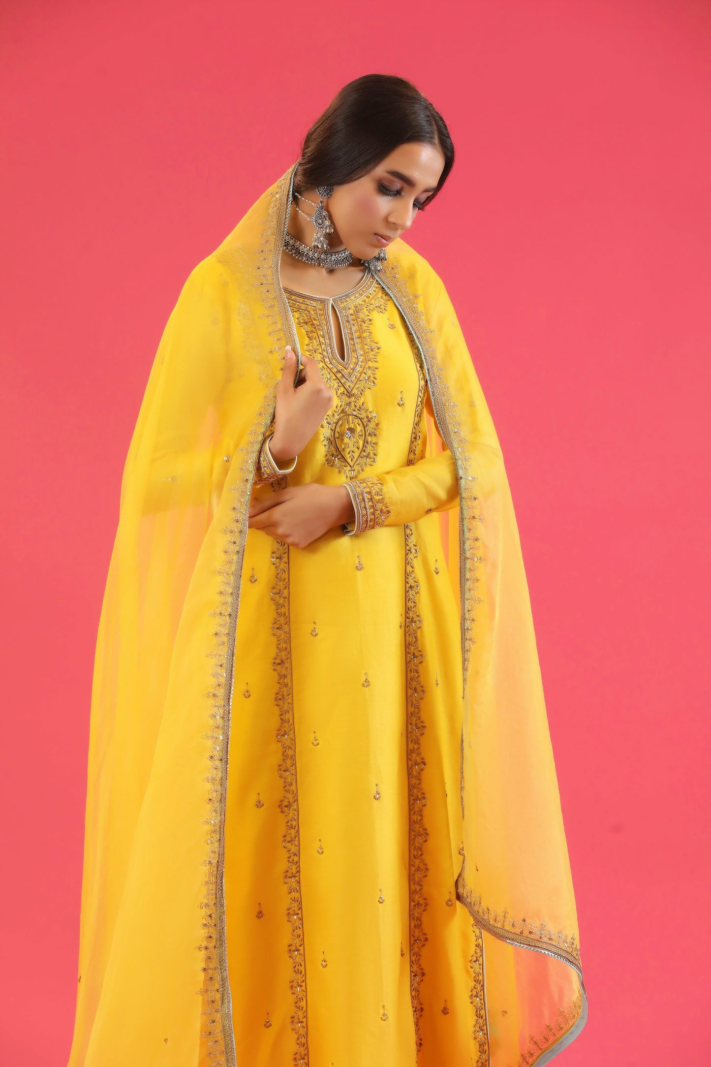 Yellow Chanderi Suit