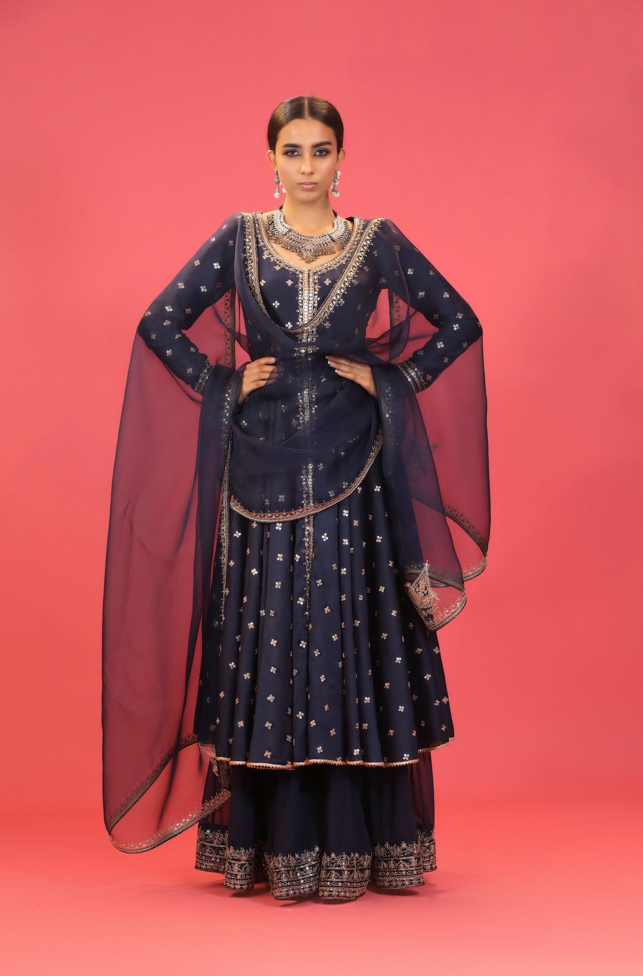 Blue Chanderi Suit