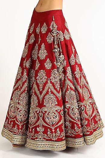 Maroon Lehenga With Bandhej Dupatta Set