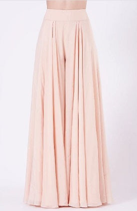 Blush Pink Flat Chiffon Sharara Set